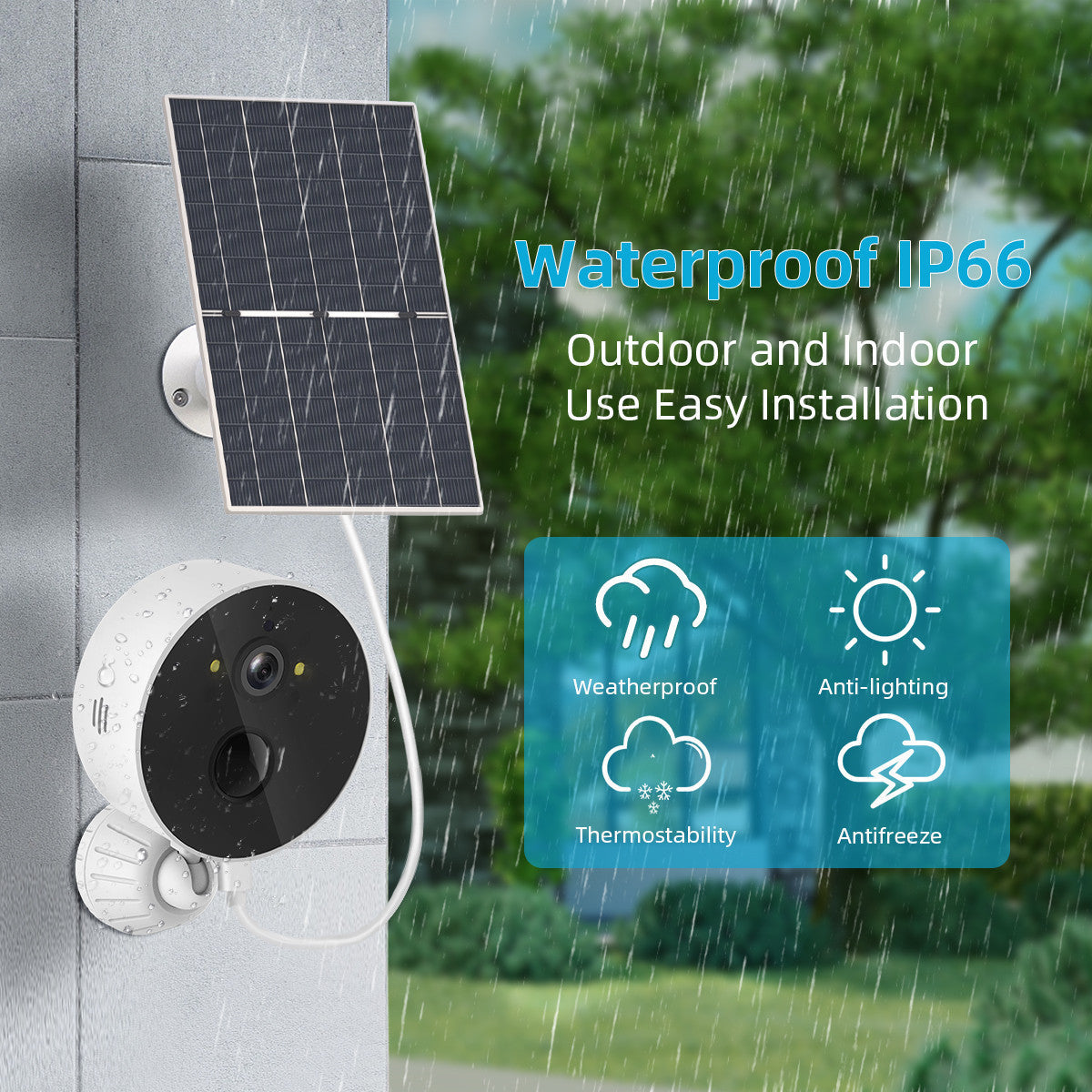 1080p Solar Outdoor Monitoring Camera